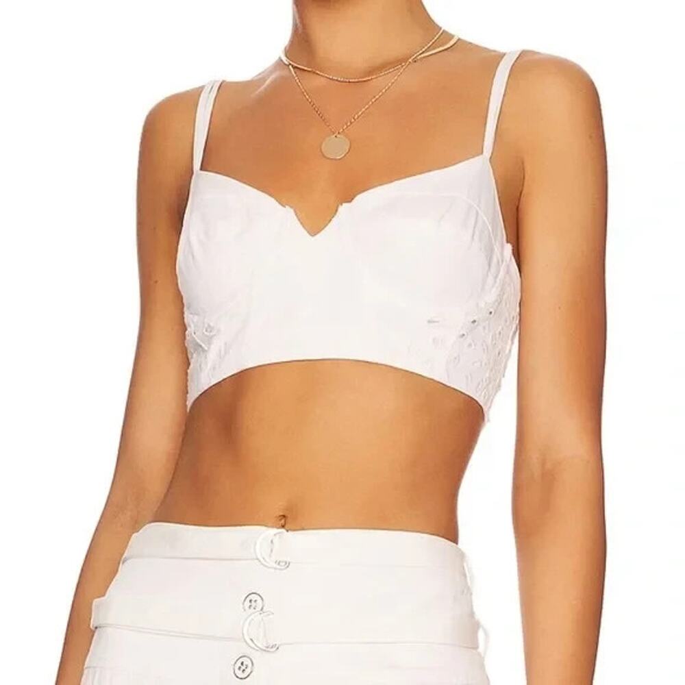 Anthropologie‎ lTularosa Valentina babydoll eyelet Y2K Bra Top White S A003790